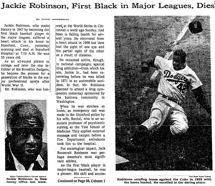 The Death of Jackie Robinson