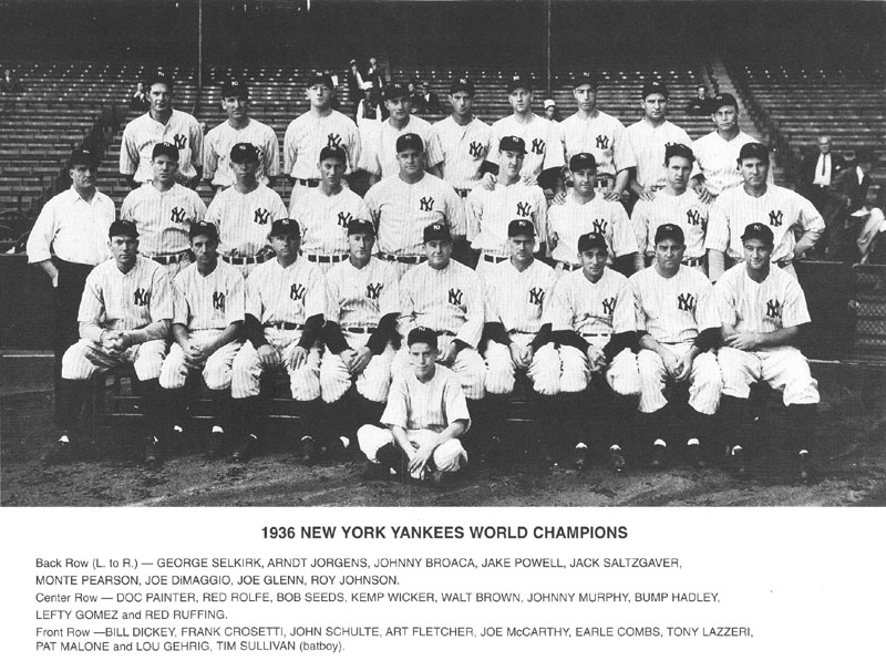 TheDeadballEra.com :: 1936 YANKEES TEAM PHOTO