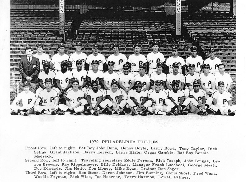 Phillies 1970 Philadelphia Phillies Team LIMITED STOCK 8x10 Photo 