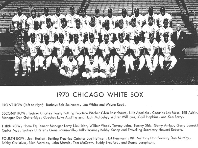 1970 CHICAGO WHITE SOX TEAM PHOTO